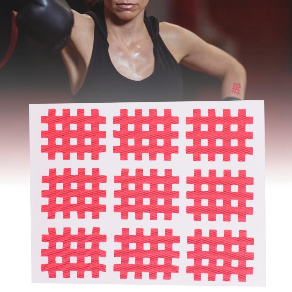 

10шт./уп. Эластичная спиральная крестообразная кинезиологическая лента, физиотерапевтические крестообразные ленты 74x98 мм, розовая