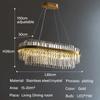 Nordic Luxury LED Crystal Chandelier Restaurant Villa Modern Minimalist Home Decoration Ceiling Light Indoor Lighting Fixtures