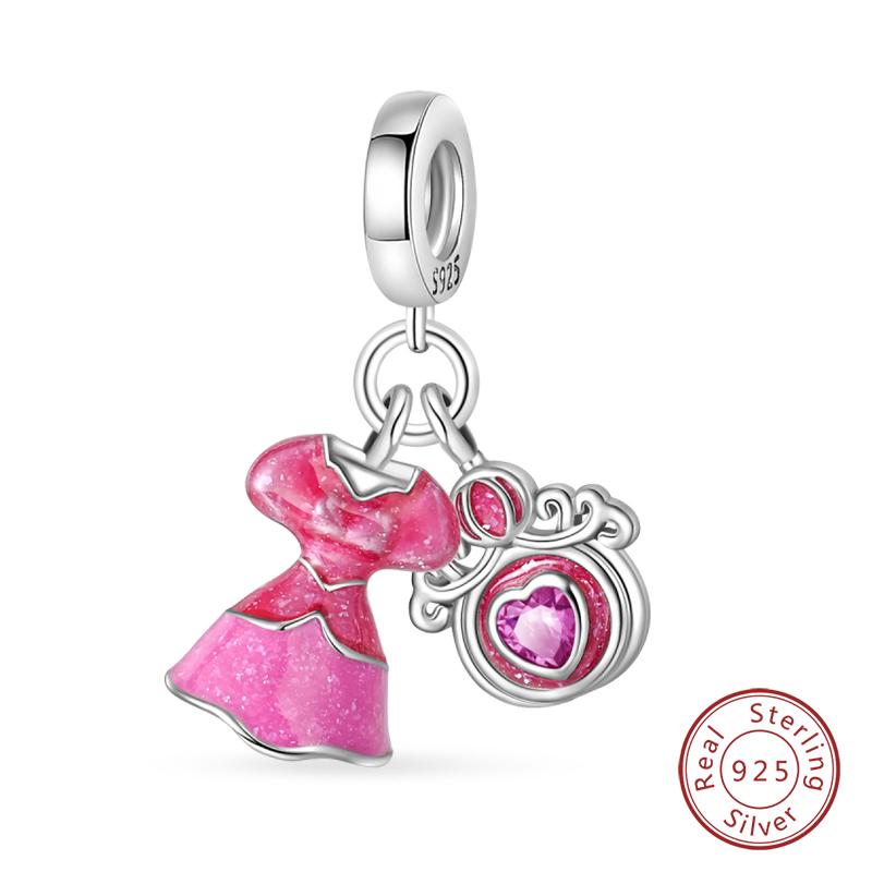 100% Kupfer Mode High Heels Lippenstift Kamera Life Serie Charms Perlen Passend für Qikaola Original Armbänder DIY Schmuck