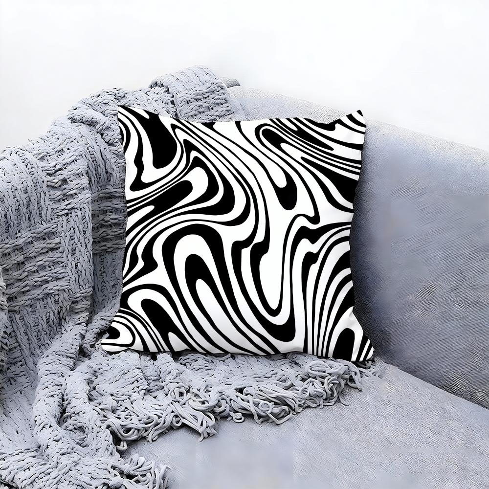 Minimalist Line Art Cushion Cover Premium Comfort Reversible Pillow Cove Two In One Design for Any Room Car Interior