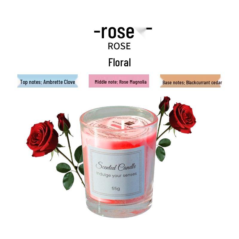 Luxury Scented Soy Candle Gift Set with Glass Cup - Smokeless and Elegant