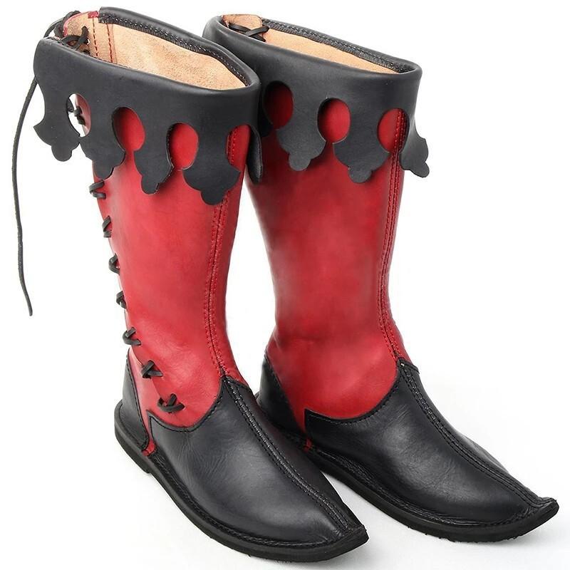Gothic Commander High Boots Cosplay Flat Medium Leg Boots