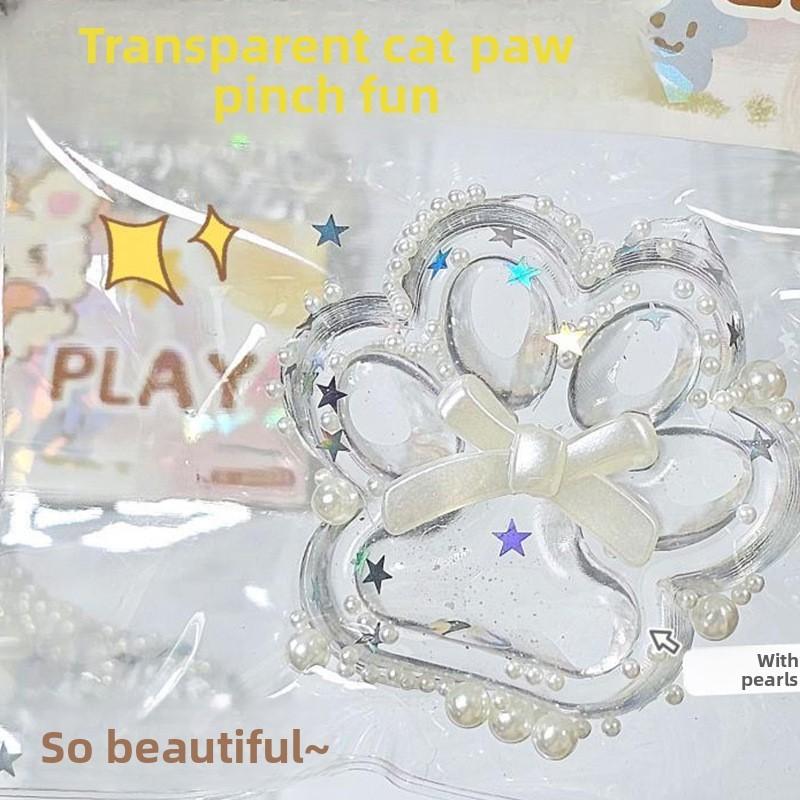 Große Katzenkralle Stressball mit transparentem Perlmutt-Finish für Kinder und Jugendliche