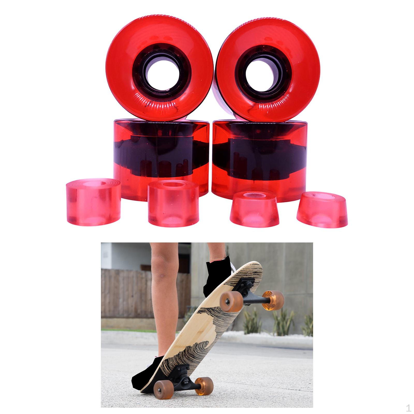 

4 шт. колеса для скейтборда Cruiser сменные гладкие 60 мм x 45 мм 78A лонгборд из искусственной кожи