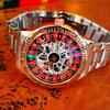 Men Mechanical Watch Automatic Luxury Rotating Plate Dial Wristwatch Man Casual Waterproof Luminous Clock