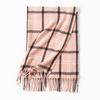 New sweet warm imitation cashmere scarf plaid student couple winter thickened warm scarf