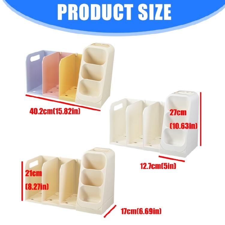 Modern Expandable Pen Organizer Compact Design Desktop Bookends For Students Professionals