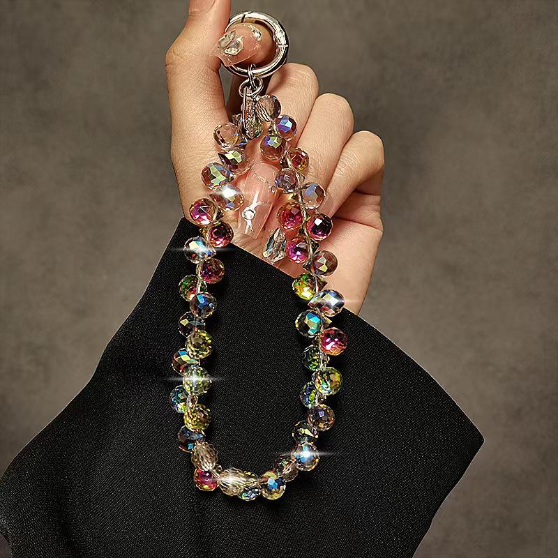 In Stock: Crystal Wrist Phone Strap with Charm Keychain Accessories