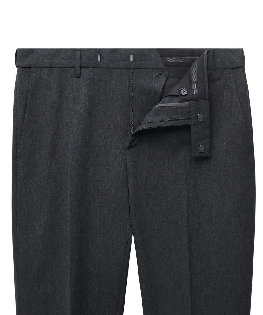 MUSINSA STANDARD Lightweight Tapered Turn-Up Hidden Banding Crop Slacks [Charcoal Gray]