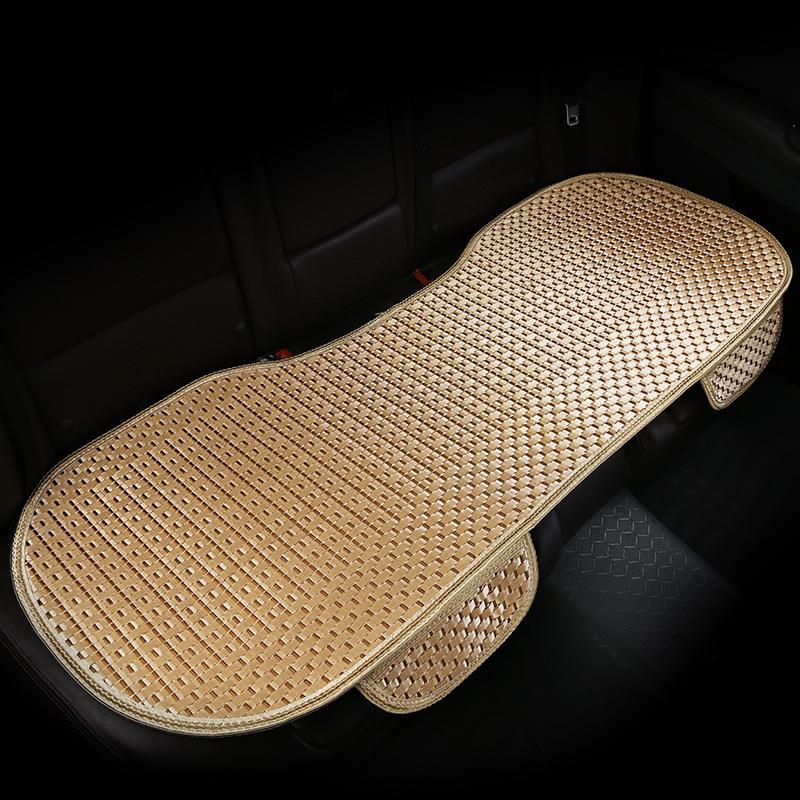 Summer Cool Ice Silk Car Cushion Seat Covers Universal Luxury Car Interior Non Slip Breathable Front Rear Cushion With Backrest
