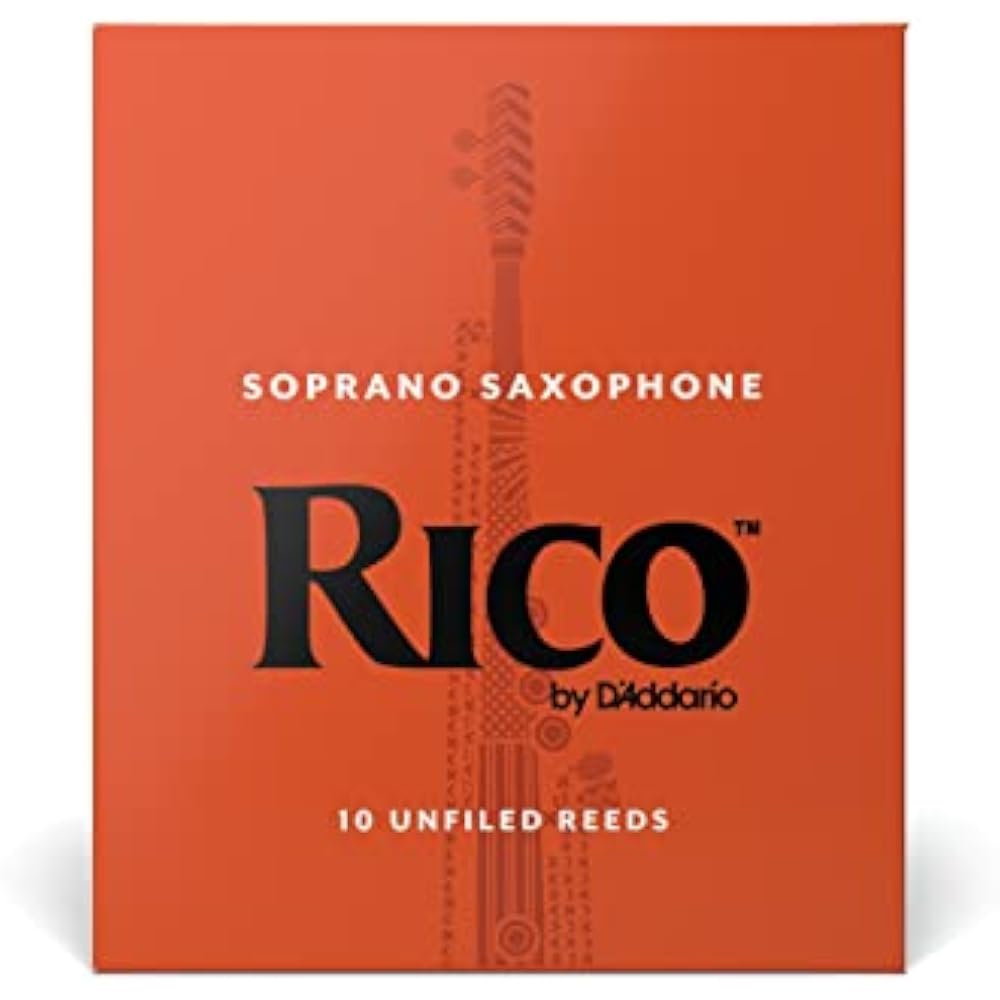 D'Addario WoodWinds Daddario Reed for Soprano Saxophone RICO RIA1030 [Hardness: 3.0] Pack of 10 [...