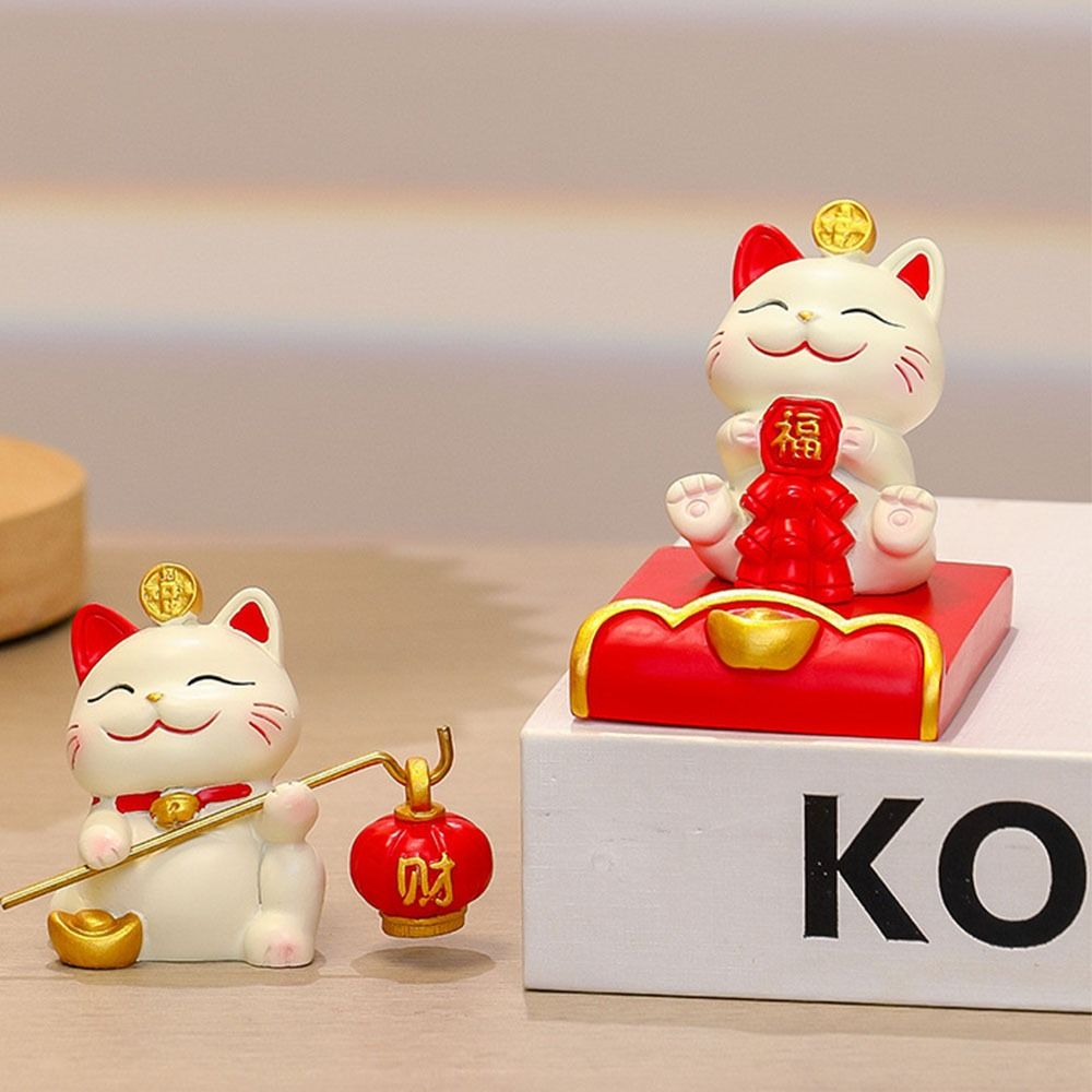 Chinese Style Lucky Cat Phone Holder Cute Cell Phone Bracket  Living Room Decoration
