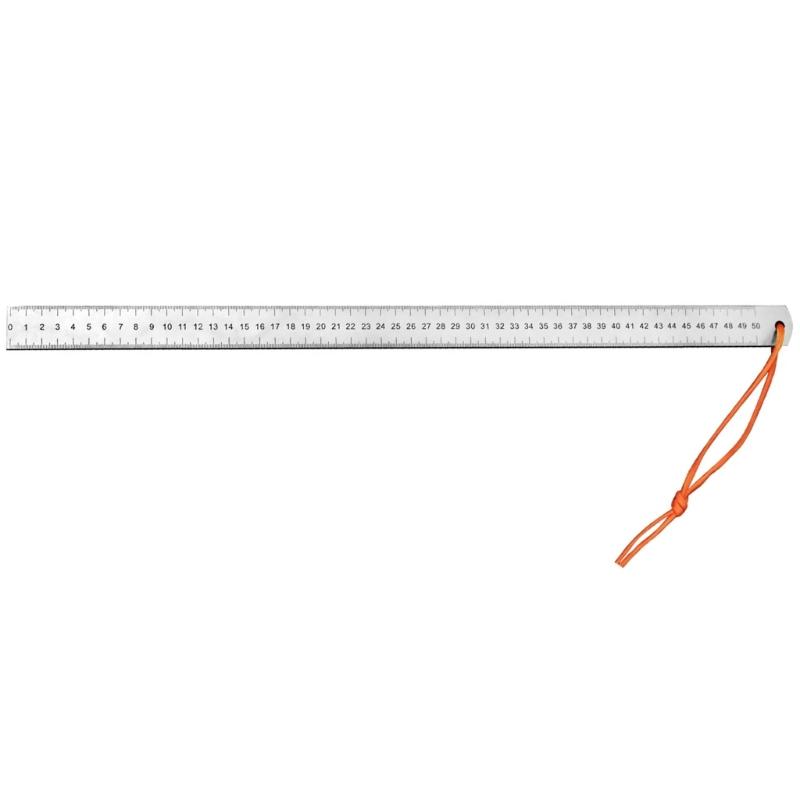 Multifunctional Ruler Straight Edges Measuring Tool 50cm Straight Ruler Stainless Steel Car Mounted Defense Ruler