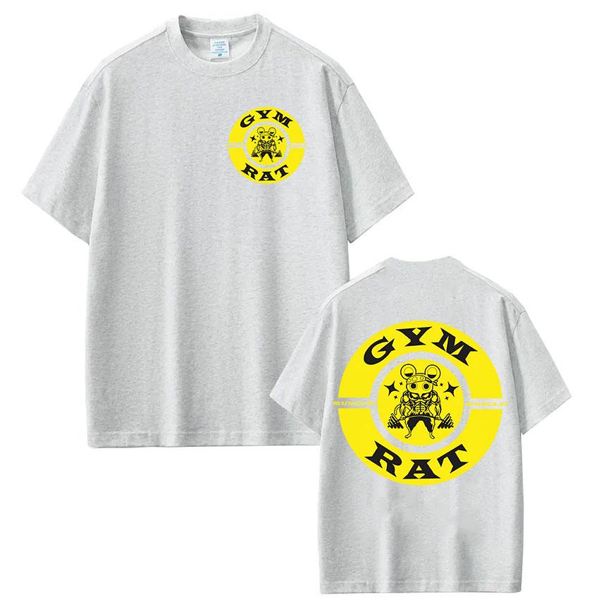 Anime Demon Slayer Uzui Tengen T Shirts Funny Ninja Muscular Mouse Cute Style T-shirt Fashion Oversized Cotton Short Sleeve Tees