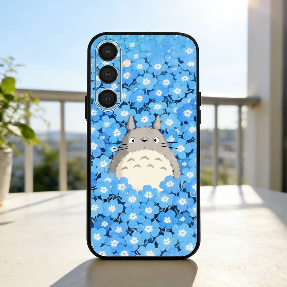 Roztomilý Můj soused Totoro Pouzdro na telefon Pro Samsung A73,A21s,A22,A31,A32,A52,A53,A71,A80,Měkký černý kryt