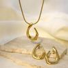 Exaggerated Metal Wind, A Lot Of Sweet And Cool Irregular Geometric U-Shaped Earrings, Necklace Set, Spot Model.