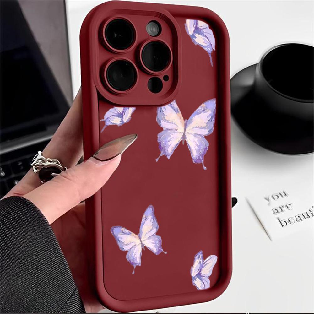 Angel Eye Soft TPU Phone Case for Samsung A05 A30 A50 A13 A23 A53 A14 A24 A34 A54 A15 A25 A35 A55 S20 S23 FE S24 Ultra Ae59 Butterfly art design Cute