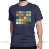 Herren Color Checker Tabelle T-Shirt Vintage Baumwolle T-Shirt Kurzarm Fotograf T-Shirt Rund