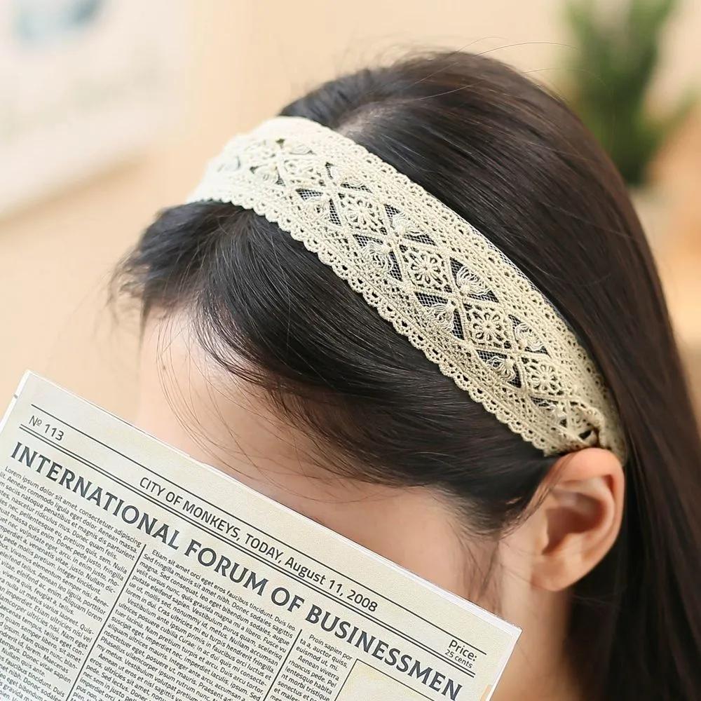 Handmade Headband Daily Headband Angel Scrunchie Frill Lace Ivory