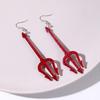 1 Pair Devil Earrings Halloween Earrings Dangle Red Devil Accessories for Women