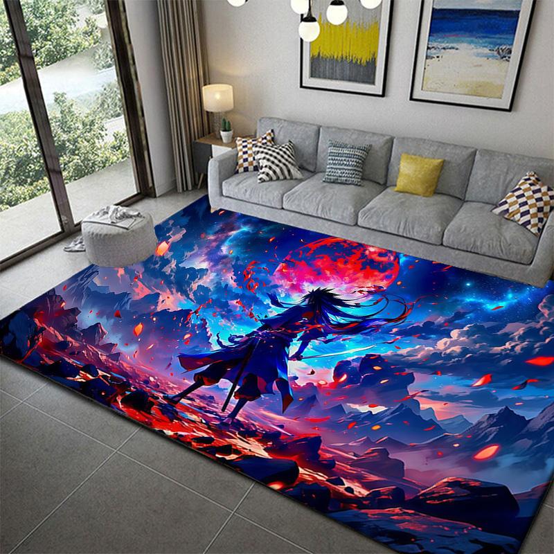 Naruto Modern Anime Design Area Rug Soft Plush Non-Slip Mat for Bedroom