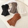 Fashion Elegant Suede Gloves Windproof Elasticity Hot Diamonds Gloves Thickened Warm Touch Screen Gloves Autumn Winter for Women