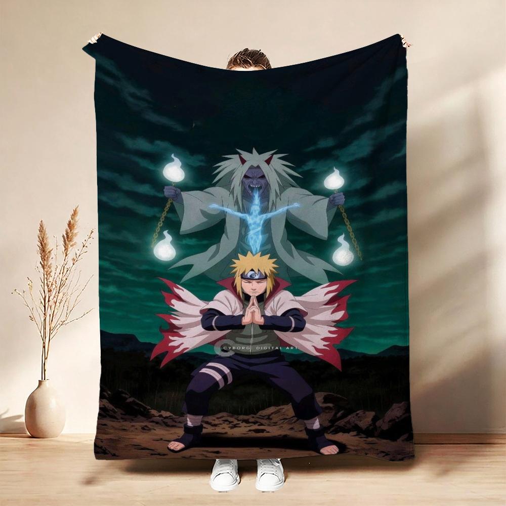 Legend Fourth Hokage Cartoon Anime Blanket Skinfriendly Soft Fleece Blanket For Living Room Bedroom Gaming Room Home Party Decor Memorial Gift
