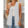 Cardigan lavorato a maglia trasparente aperto davanti da donna Oversize Estivo Leggero Traspirante Top Monocolore Loungewear da Vacanza