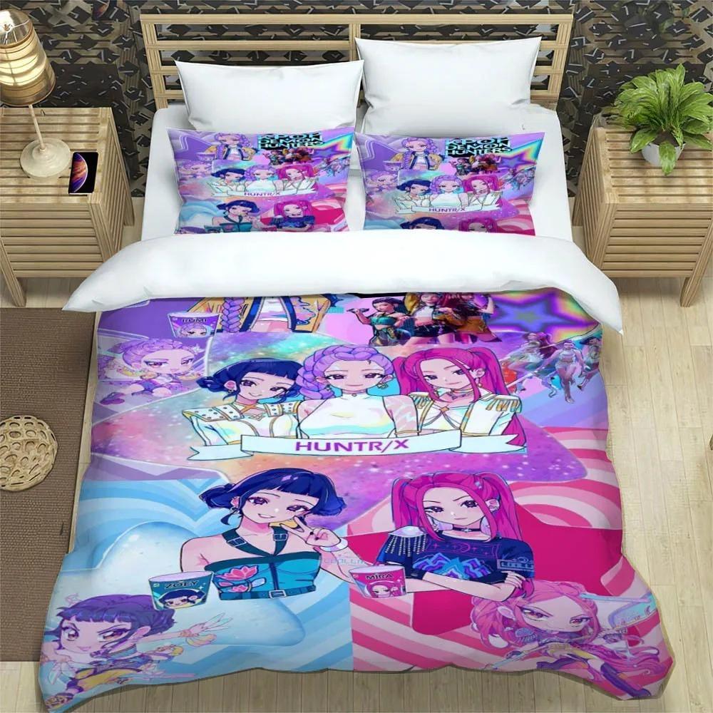 Comforter Kpop Demon Hunters Printed Bedding Sets Exquisite Bed Supplies Set Comforter Set Bedding Set Luxury Birthday Gift