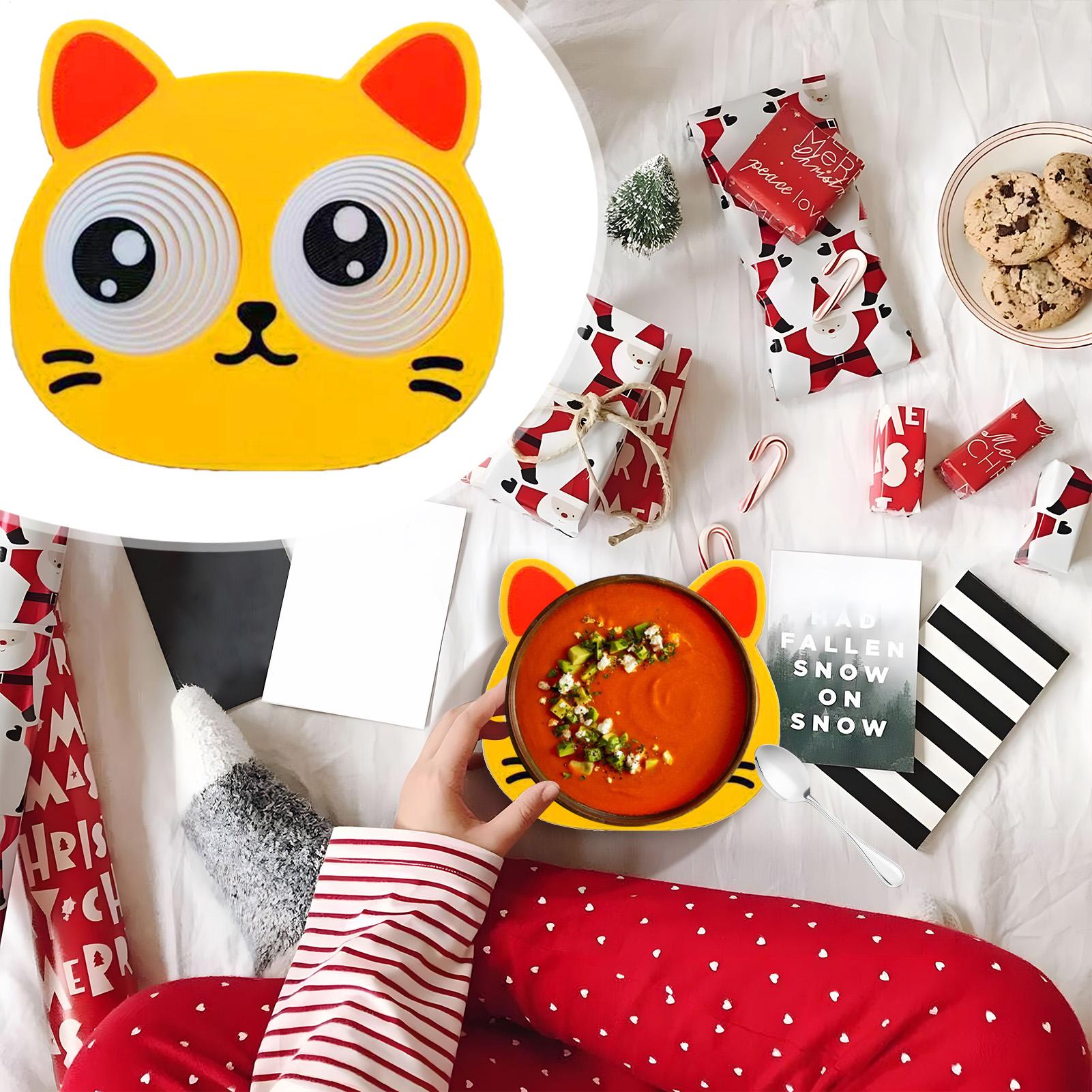 

Cat Coaster Cute Kitchen Decorative Cat Coaster For Dishes Cups For Housewarming Dining Table Picnic Entertaining Guests Bowls CN