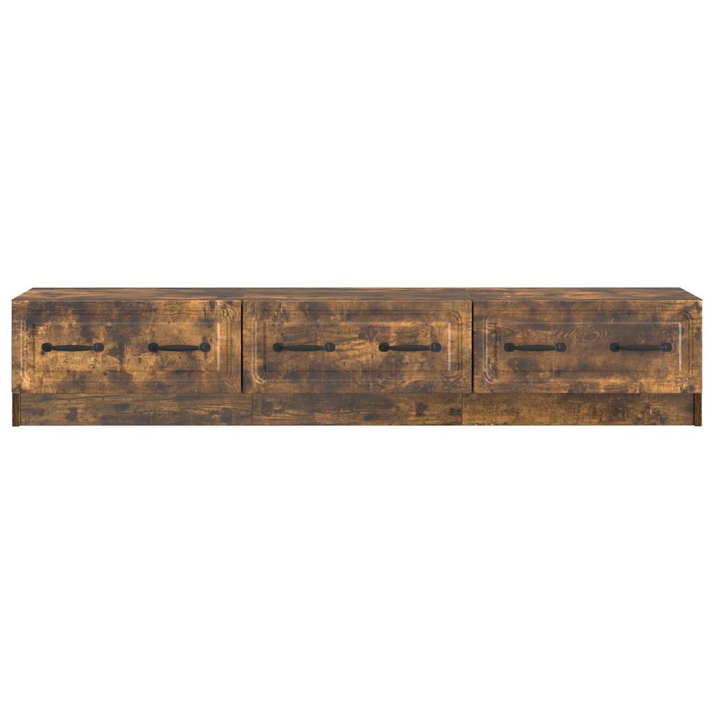 TV Cabinet Smoked Oak 147 x 34.5 x 27 cm Engineered Wood