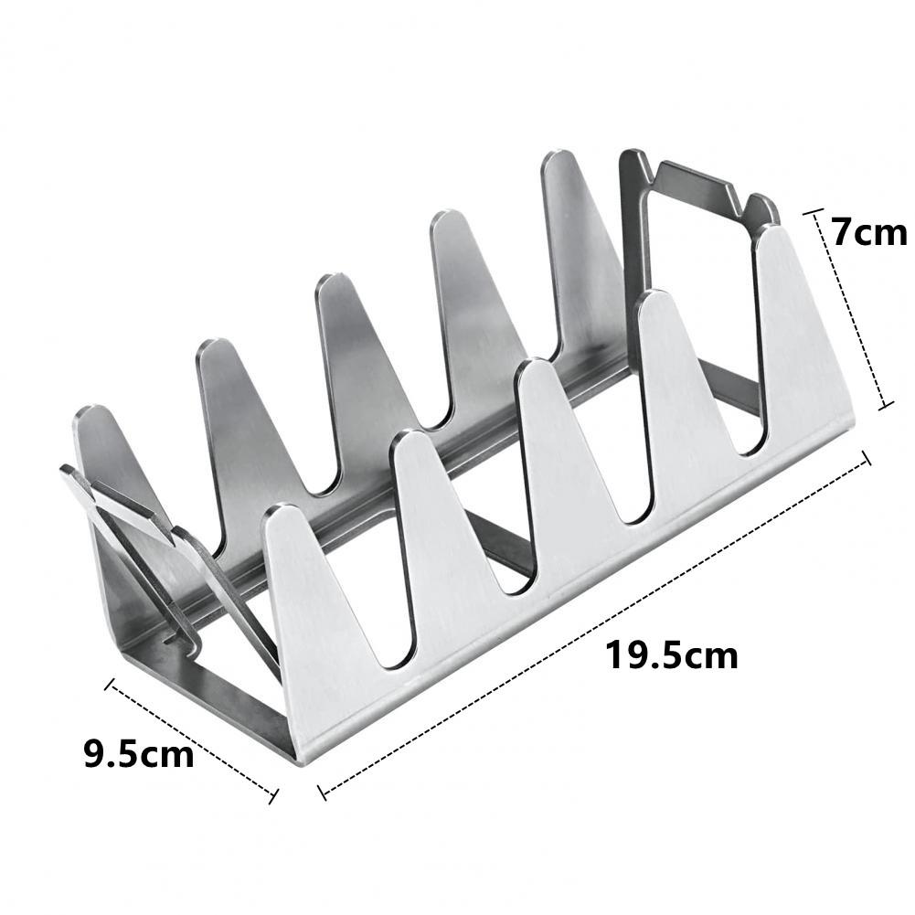 

Многофункциональные решетки для ребрышек из нержавеющей стали для барбекю, стойка для жарки, переносной кемпинговый гриль, стойка для гриля с антипригарным покрытием серебряный