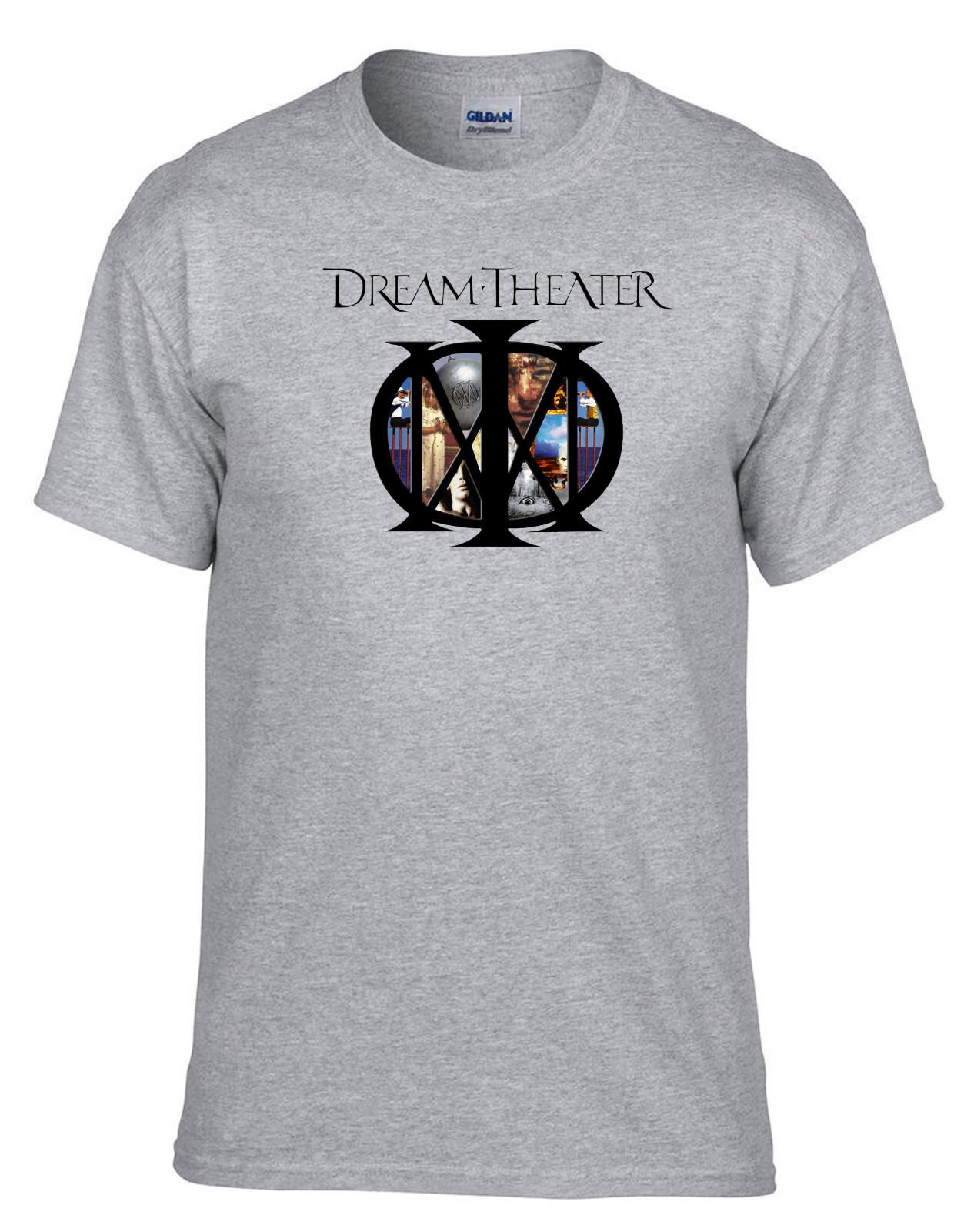 26 Dream Theater Stern Rock Music Logo Grey T-Shirt -063_Grey- Unisex T-Shirt M