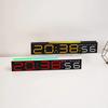 LED Alarm Clock with Rhythm Light Bar Colorful Table Clock with 3 Levels Brightness Adjustable RGB Colorful Electronic Clock