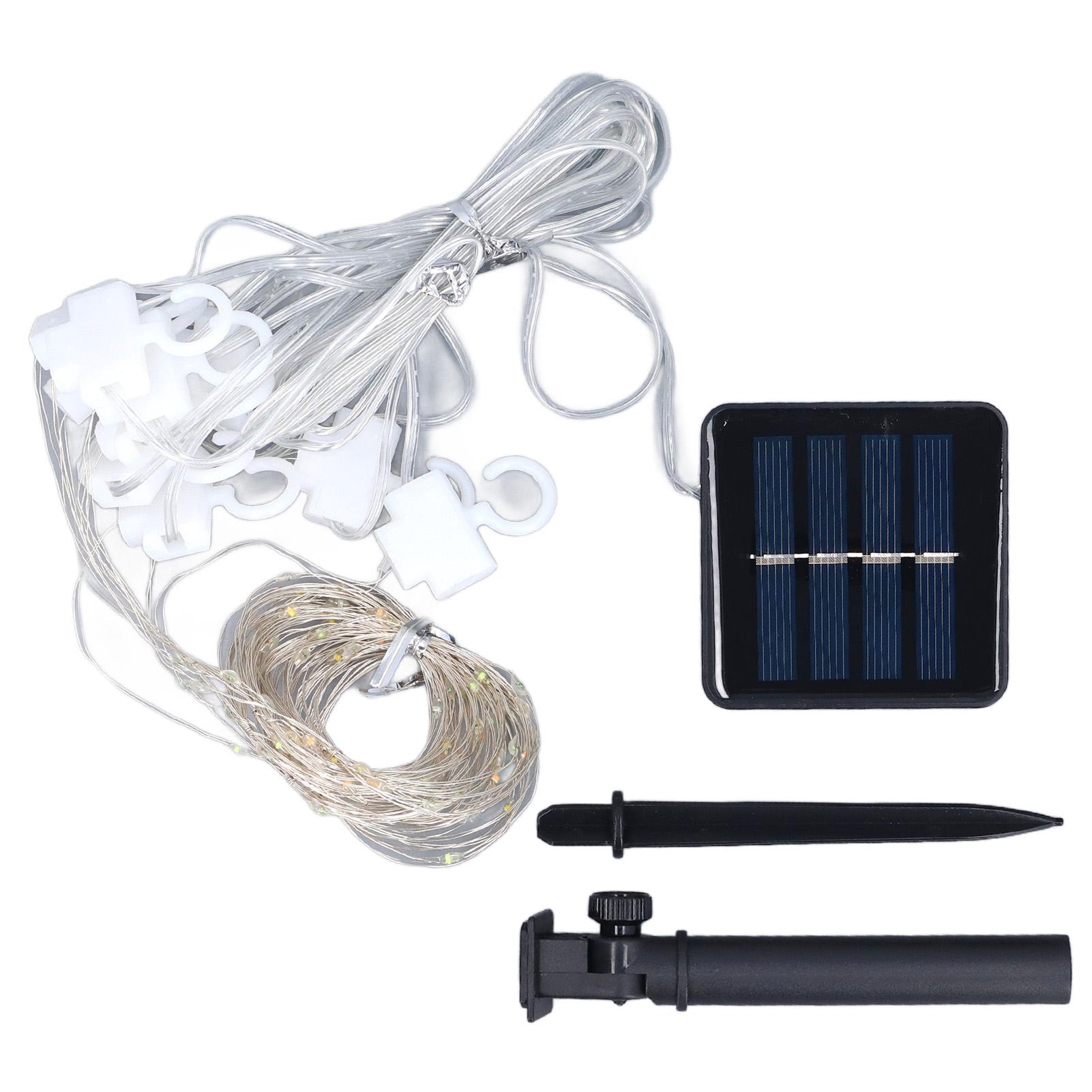 

Solar Curtain Light Water Resistant Solar Curtain String Light Outdoor Waterfall Fairy Light for Win 9.8 X 3.3ft
