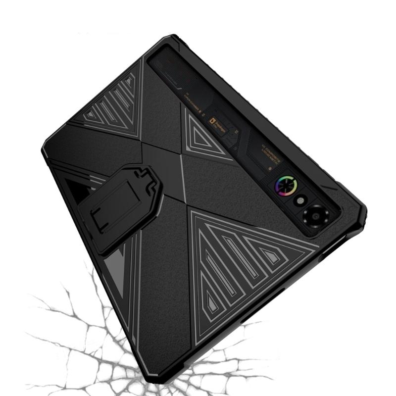 Multiple Angled Viewing Protective Cover for Nubia Red 3 Gaming Tablets Adjustable Stand AntiDrop Soft TPU PC Case