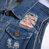 Cool Korean Slim Fit Embroidered Denim Vest for Men - Trendy Casual Style