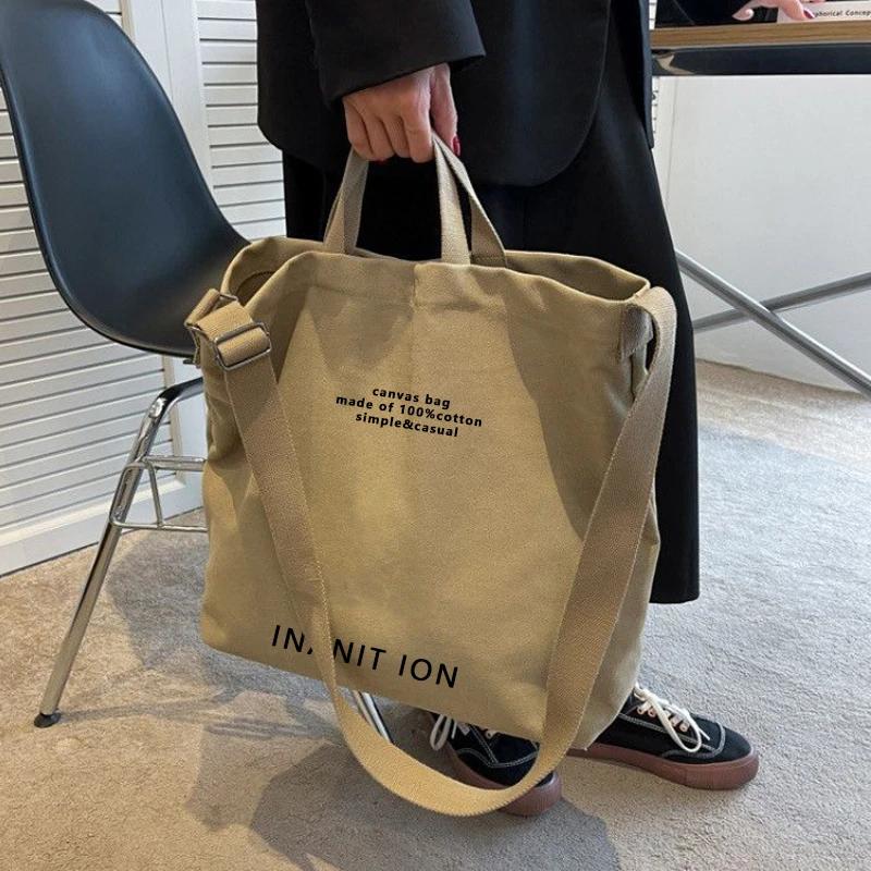 

Жіноча полотняна повсякденна робоча сумка через плече великої місткості Сумка через плече з верхньою ручкою Багатофункціональна велика сумка через плече для покупок