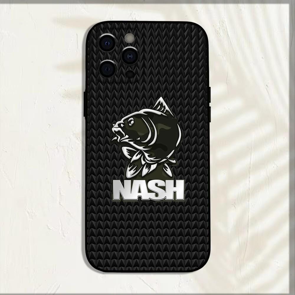 N-Nash Fishing Coole Handyhülle Für iPhone 16,15,14,13,12,11,Pro,X,XS,Max,XR,Plus,Mini Weiche Schwarze Hülle