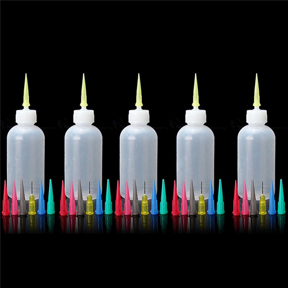 5 Stück Würze Handwerk Plastik Tattoo Düsen Malerei Quetschflaschen Marmelade