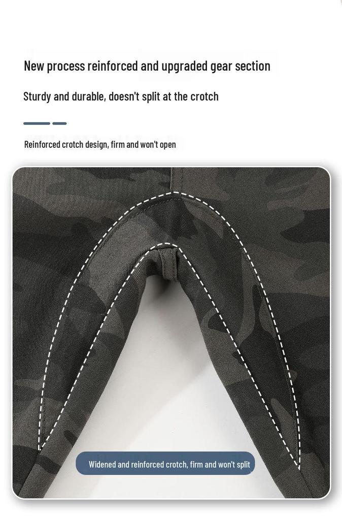 Unisex Elastic Workwear Set: Camouflage Cotton, Anti-Scald, Wear-Resistant for Welders and Auto Repair