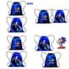 Sonic Hedgehog Drawstring Bag Portable Oxford Cloth Bag For Gifts Blue Color Creative Cartoon Style