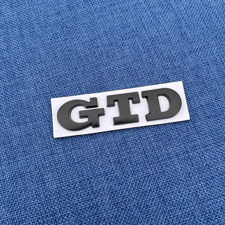 Volkswagen GTD Metal Grille Badge for Golf 7, Lingdu, Polo, Rline 6, Rear & Side Car Emblem.