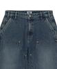 WACKY WILLY Double Knee Multi-Pocket Denim Pants Sky Blue