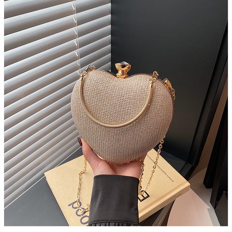 

Женская модная сумка через плечо - Дизайн в корейском стиле с персиковым сердцем золотой