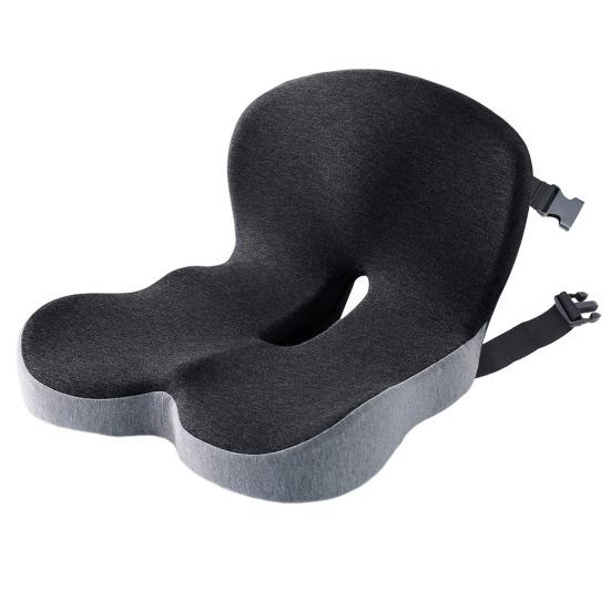Yousheng Truck Driver Seat Cushion Memory Foam Back Cushion with Adjustable Strap Ergonomic Lumbar Support Cushion for Sciatica Relief Long Drives