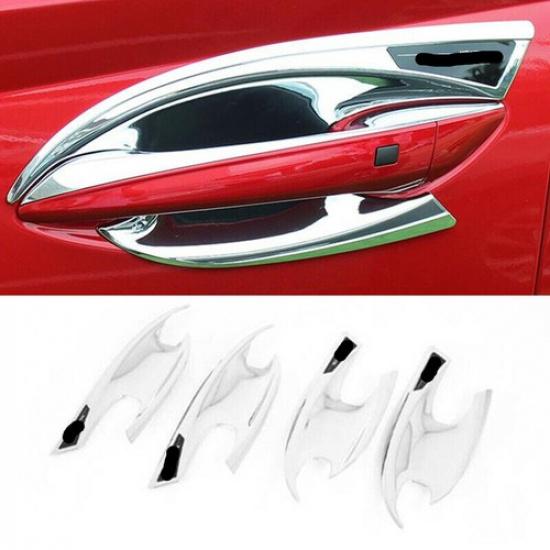 Chrome 4X Door Handle Bowl Cover Trim For Hyundai Sonata 2020-2022 Accessaries