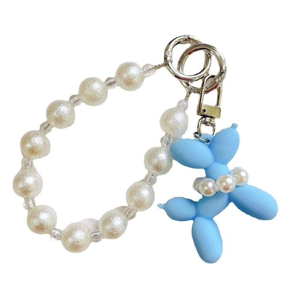 

Ball Chain Balloon Puppy Keychain Beads Phone Chain Pearl Chain Pendant Girls чёрный