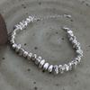 Bracciale Retrò 100% Argento Sterling 925 per Donne Uomini Vintage Fatto a Mano con Perline di Pietra Bracciale Regalo di Compleanno