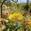Umbrella-shaped Hanging Bird Feeder Cast Iron Art Rainwater Collection Bird Water Bowl Colorful Rust-Proof Garden Bird Bath